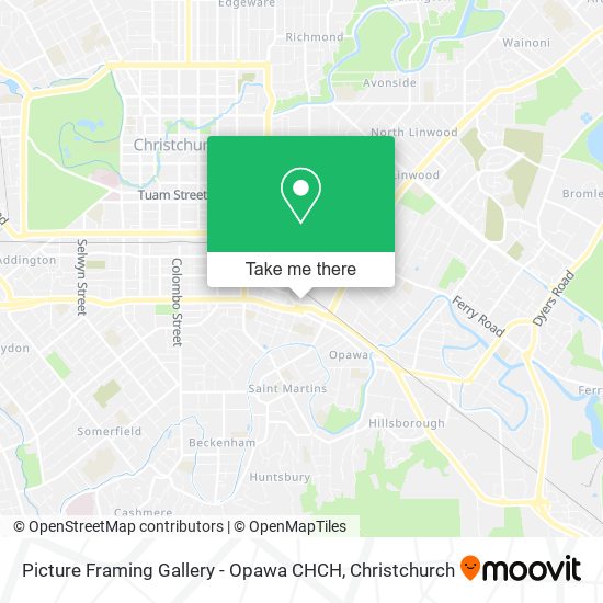 Picture Framing Gallery - Opawa CHCH map