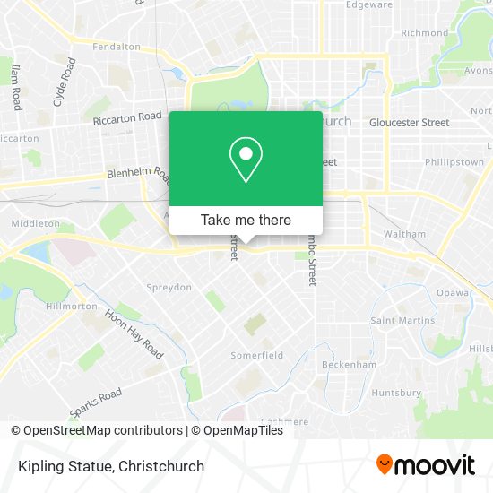 Kipling Statue map