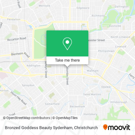 Bronzed Goddess Beauty Sydenham map