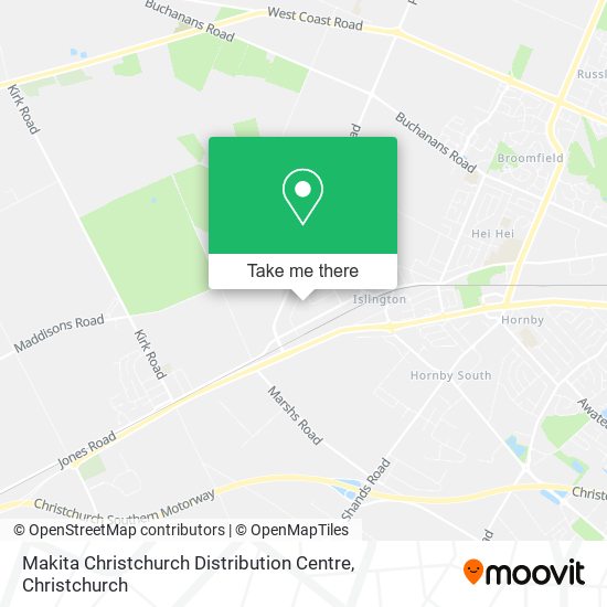 Makita Christchurch Distribution Centre map