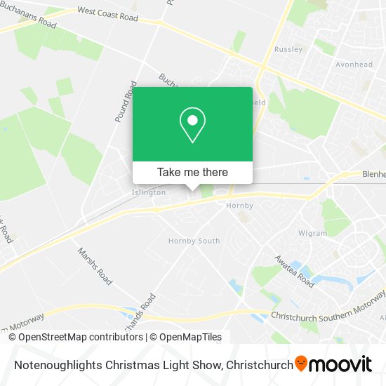Notenoughlights Christmas Light Show map