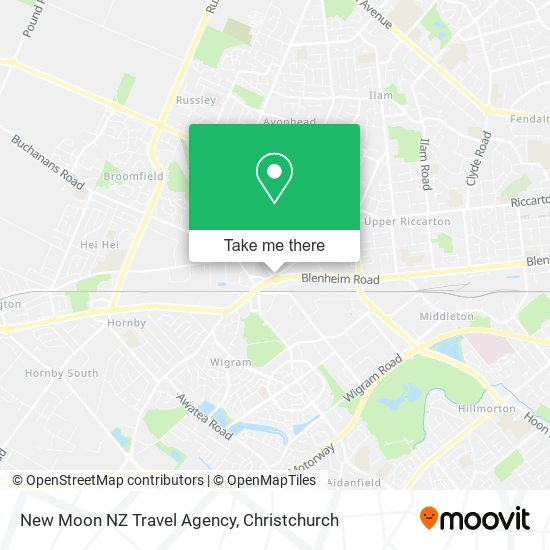 New Moon NZ Travel Agency map