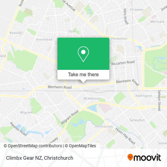 Climbx Gear NZ map