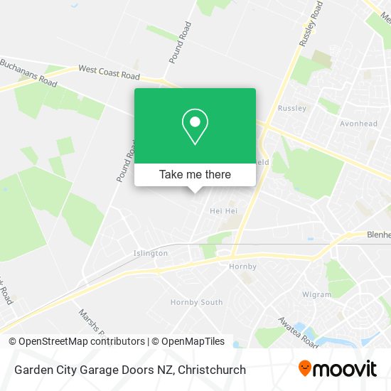 Garden City Garage Doors NZ map