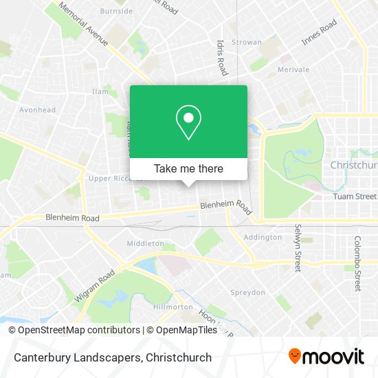 Canterbury Landscapers map