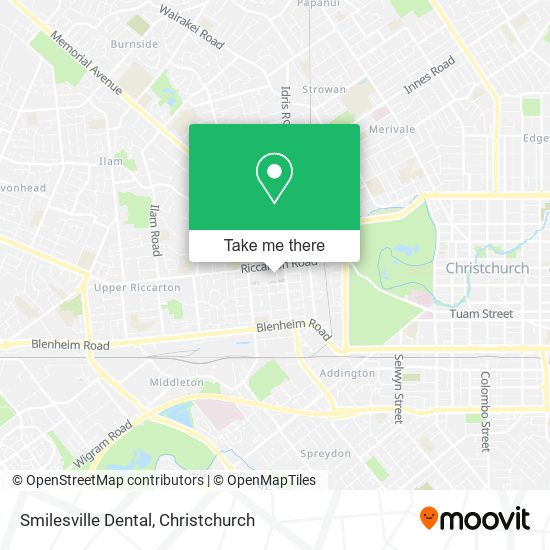 Smilesville Dental map