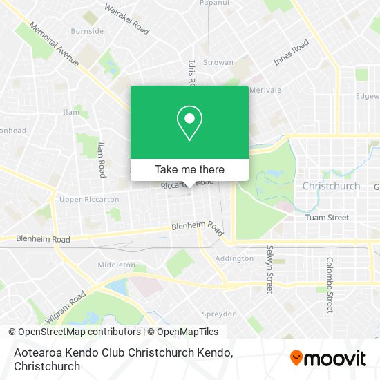 Aotearoa Kendo Club Christchurch Kendo map