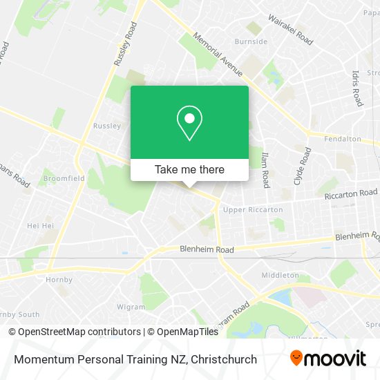 Momentum Personal Training NZ map