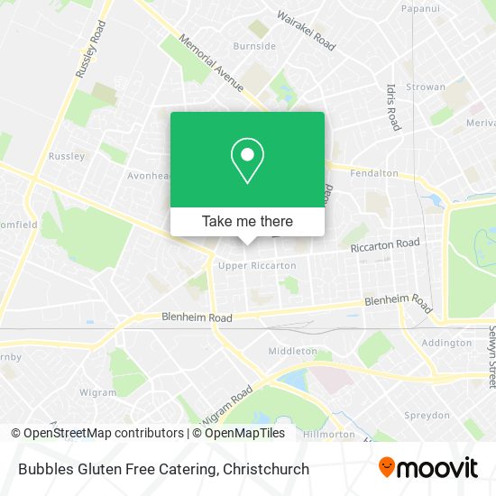 Bubbles Gluten Free Catering map