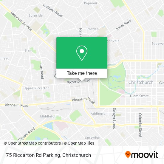 75 Riccarton Rd Parking map