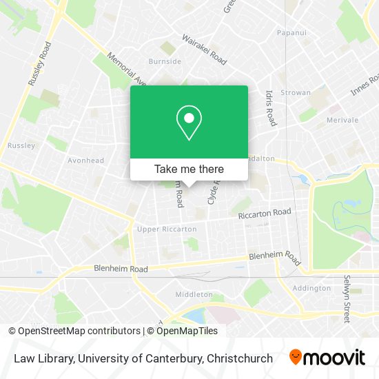 Law Library, University of Canterbury map