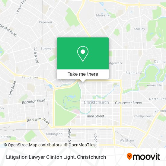 Litigation Lawyer Clinton Light map