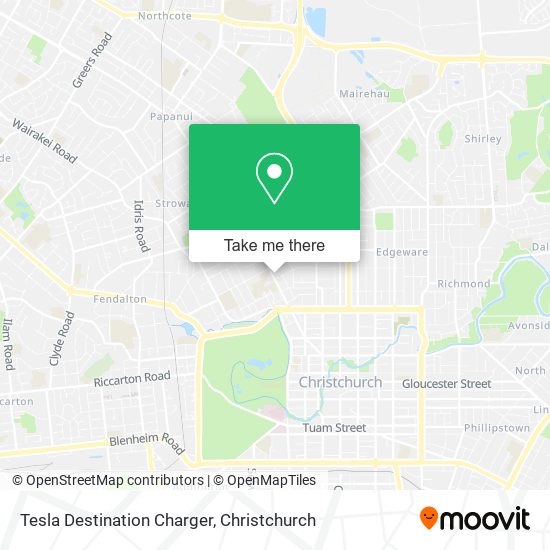 Tesla Destination Charger map