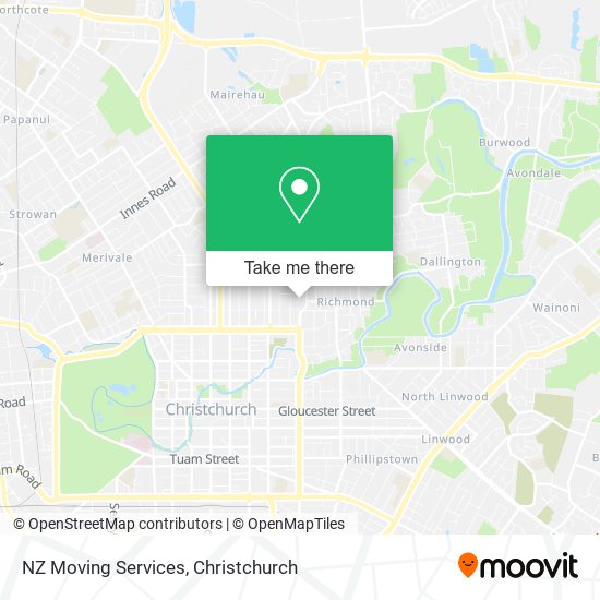 NZ Moving Services map