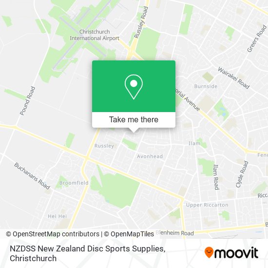 NZDSS New Zealand Disc Sports Supplies map