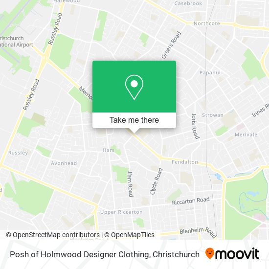 Posh of Holmwood Designer Clothing map