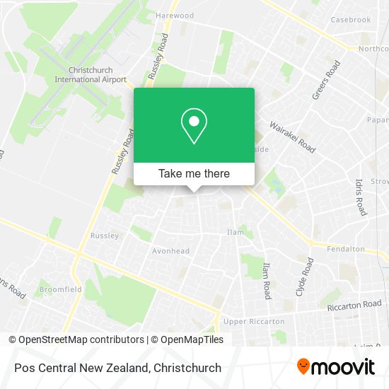 Pos Central New Zealand map