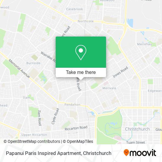 Papanui Paris Inspired Apartment map