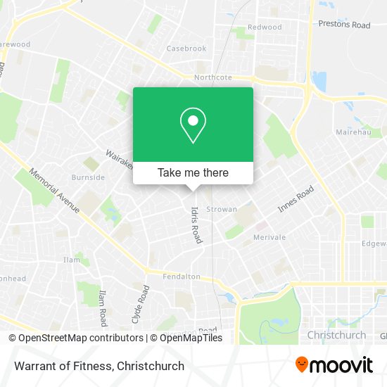 Warrant of Fitness map