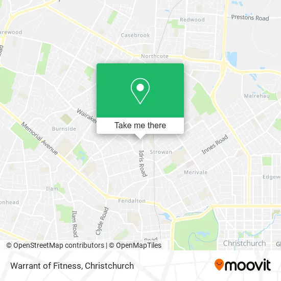 Warrant of Fitness map