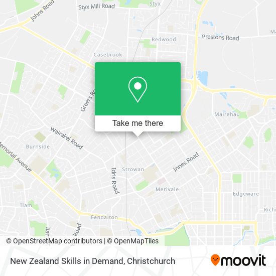 New Zealand Skills in Demand map