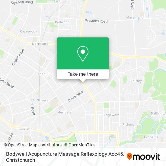 Bodywell Acupuncture Massage Reflexology Acc45 map