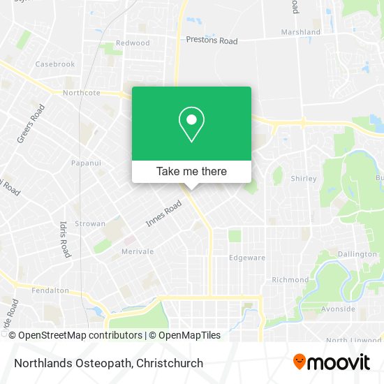 Northlands Osteopath map