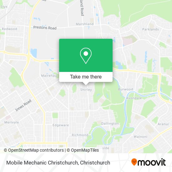 Mobile Mechanic Christchurch map