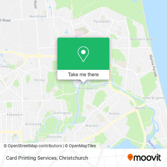 Card Printing Services map