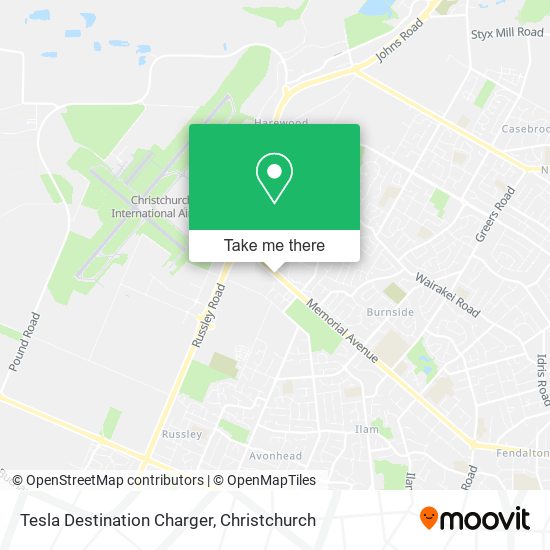 Tesla Destination Charger map