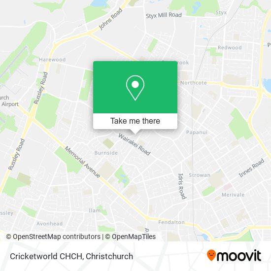 Cricketworld CHCH map