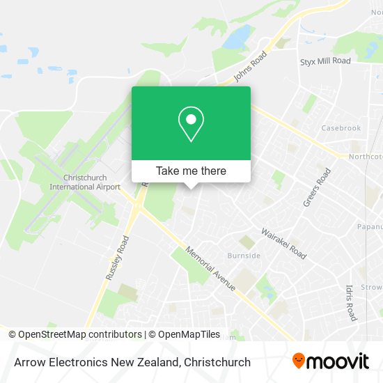 Arrow Electronics New Zealand map