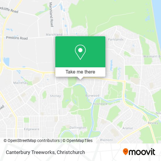 Canterbury Treeworks map