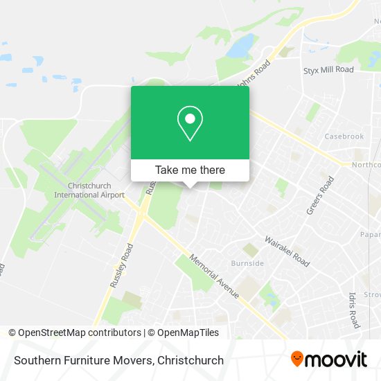 Southern Furniture Movers map