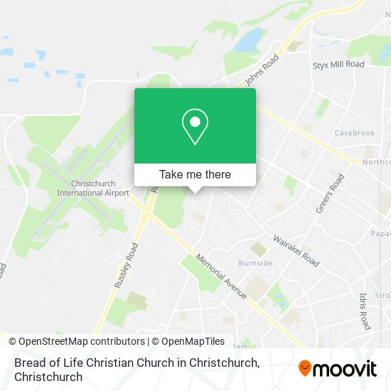 Bread of Life Christian Church in Christchurch map