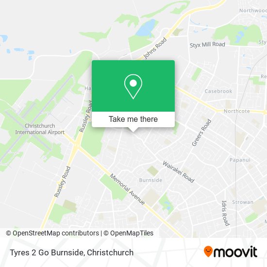 Tyres 2 Go Burnside map