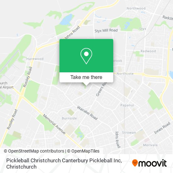 Pickleball Christchurch Canterbury Pickleball Inc map