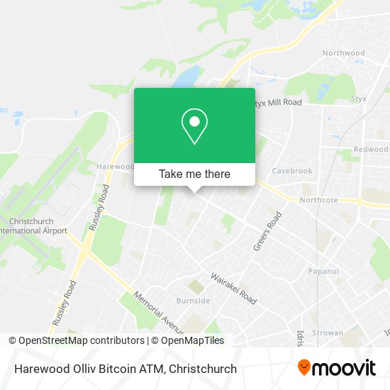 Harewood Olliv Bitcoin ATM map