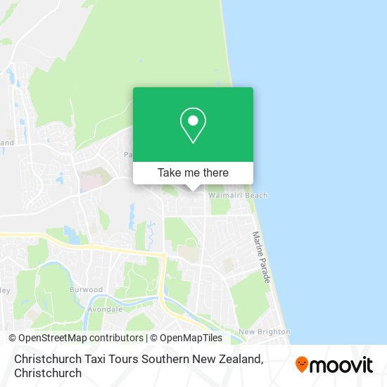 Christchurch Taxi Tours Southern New Zealand map