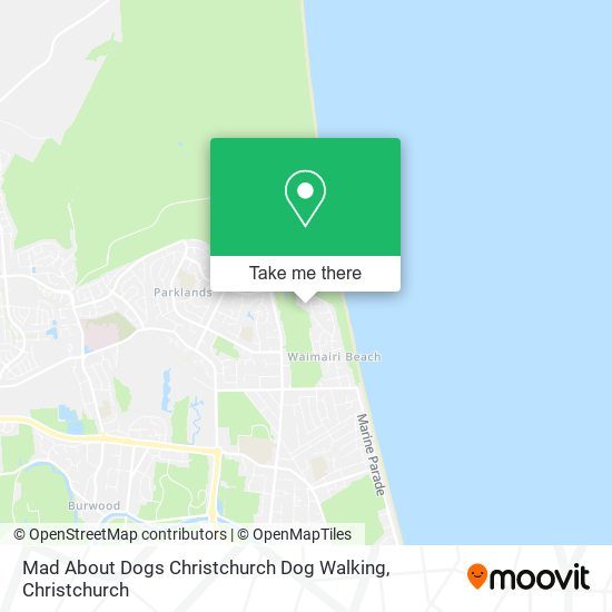 Mad About Dogs Christchurch Dog Walking map