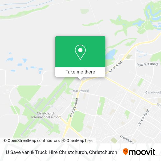 U Save van & Truck Hire Christchurch map