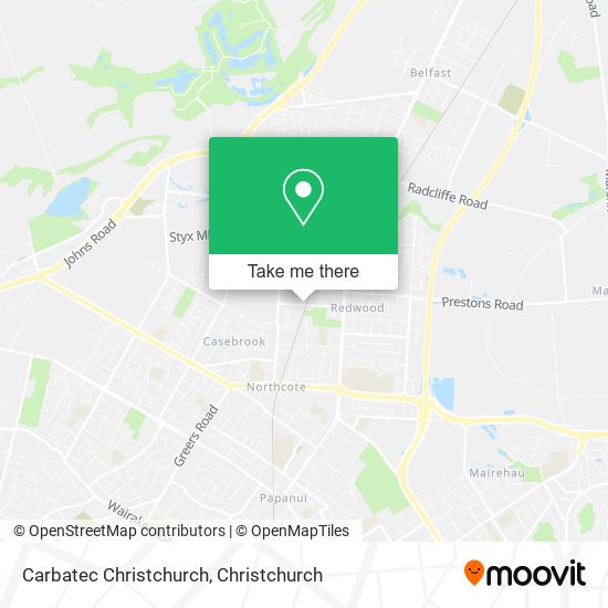 Carbatec Christchurch map