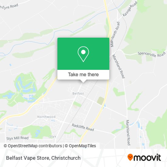 Belfast Vape Store map