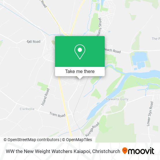 WW the New Weight Watchers Kaiapoi map