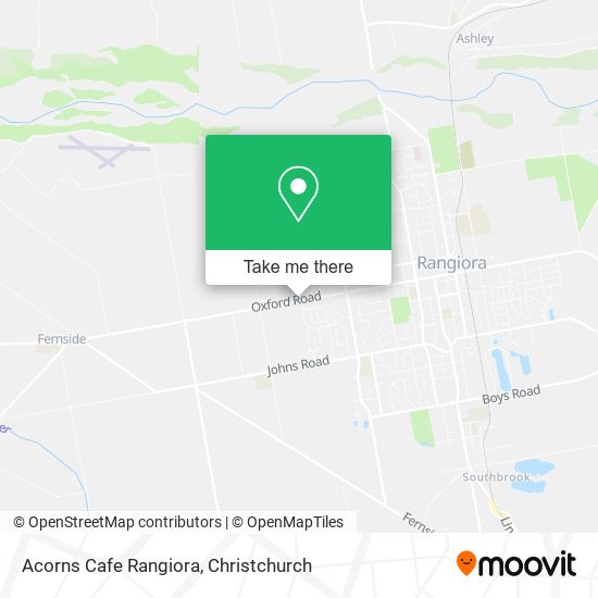 Acorns Cafe Rangiora map