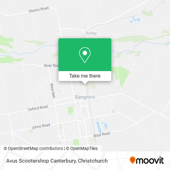 Avus Scootershop Canterbury map