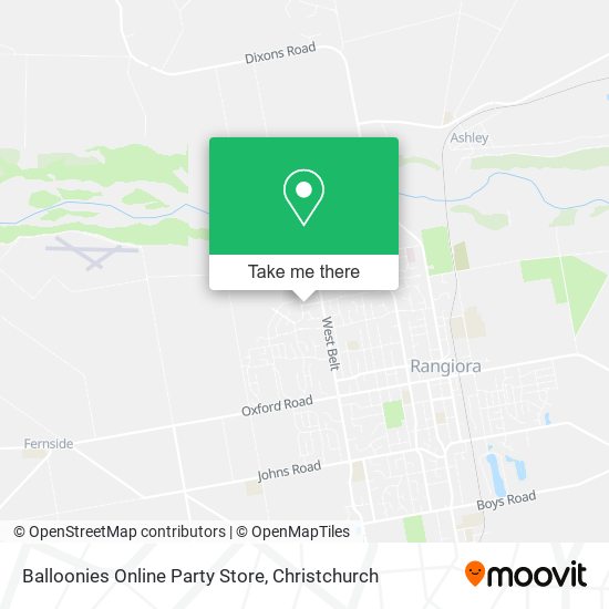 Balloonies Online Party Store map