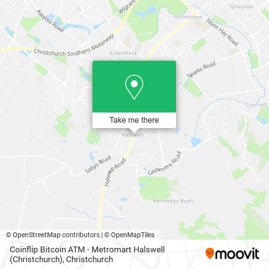 Coinflip Bitcoin ATM - Metromart Halswell (Christchurch) map