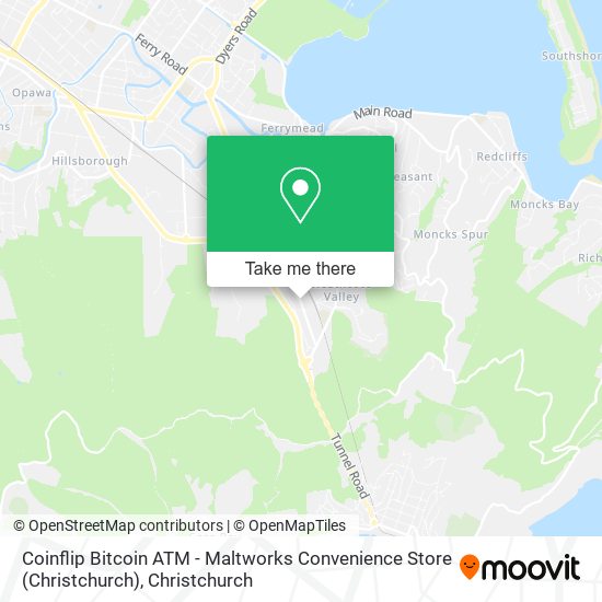 Coinflip Bitcoin ATM - Maltworks Convenience Store (Christchurch) map