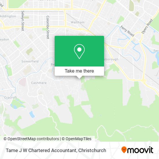 Tame J W Chartered Accountant map